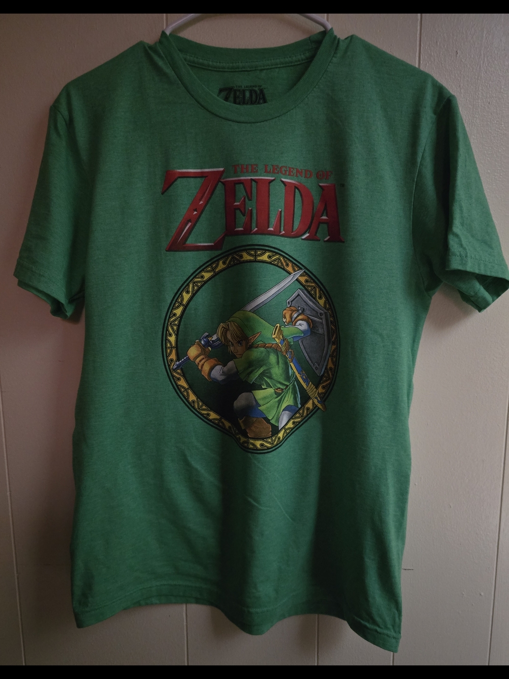 Used, Excellent Condition, The Legend of Zelda, Green, Mens Size MEDIUM